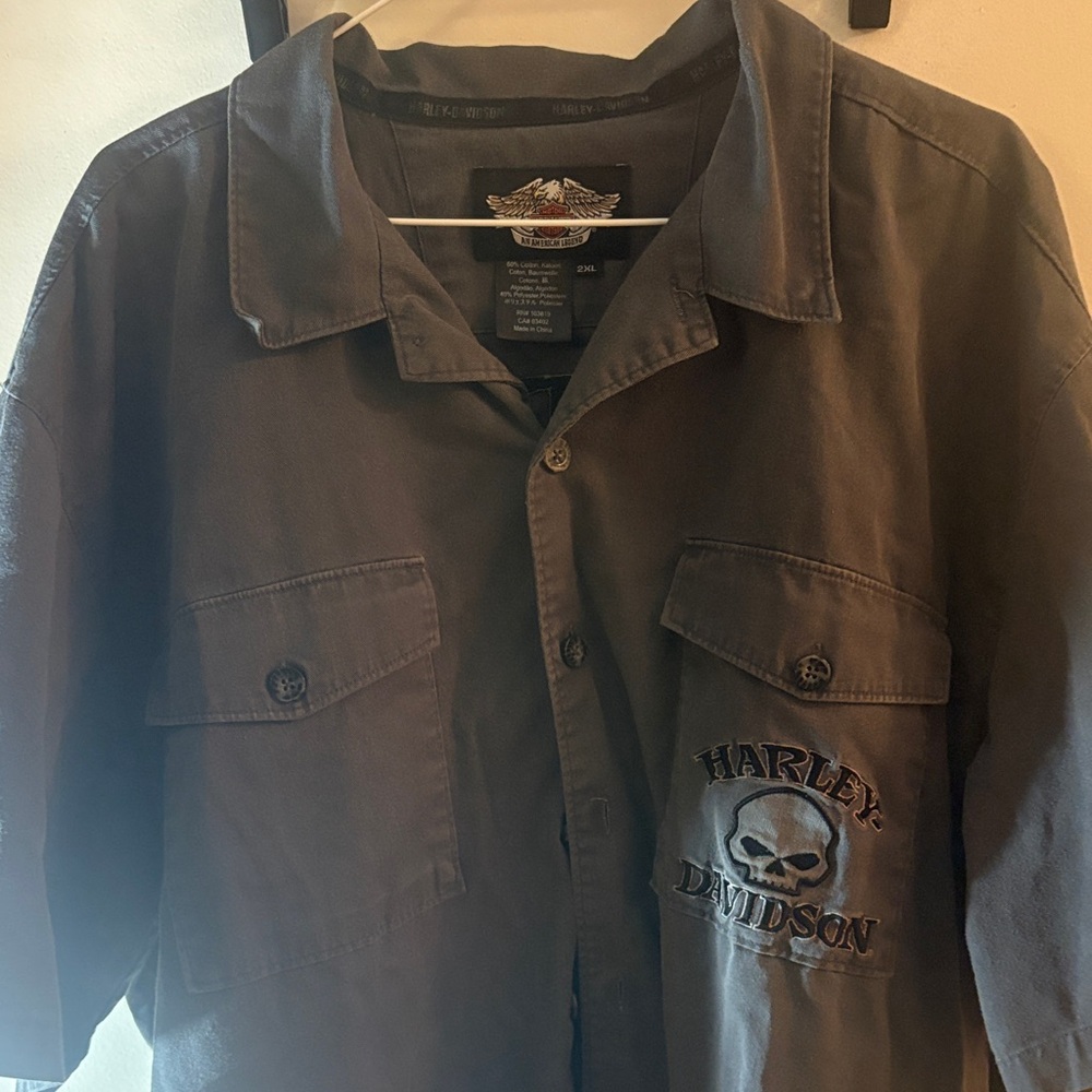 Harley-Davidson Charcoal Button-Up Shirt